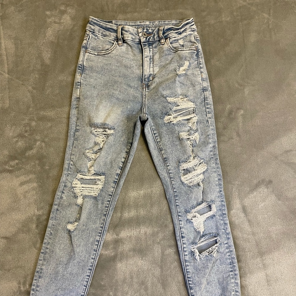 American Eagle Ripped High-Waisted Jeans
